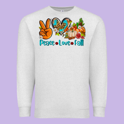 Peace Love Fall Ado Premium Sweatshirt Designed By Adodesignshop