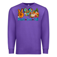 Purple peace love fall ado Premium Sweatshirt - AdoDesignShop