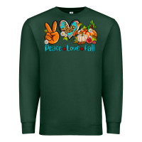 Sports Green peace love fall ado Premium Sweatshirt - AdoDesignShop