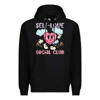 Black self love social club Premium Hoodie - MaliasSmallBusiness