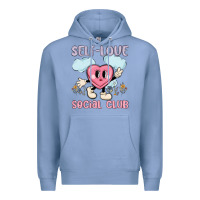 Colony Blue self love social club Premium Hoodie - MaliasSmallBusiness