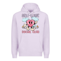 Lilac self love social club Premium Hoodie - MaliasSmallBusiness