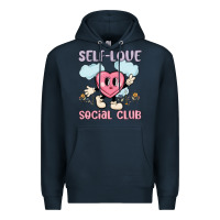 Navy self love social club Premium Hoodie - MaliasSmallBusiness