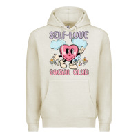 Oatmeal Heather self love social club Premium Hoodie - MaliasSmallBusiness