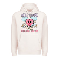 Pale Pink self love social club Premium Hoodie - MaliasSmallBusiness