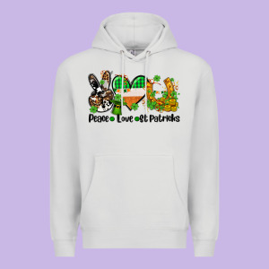 Peace Love St Patricks Premium Hoodie Designed By Adodesignshop