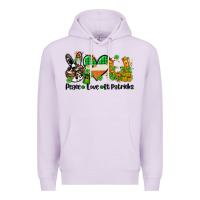 Lilac peace love st patricks Premium Hoodie - AdoDesignShop