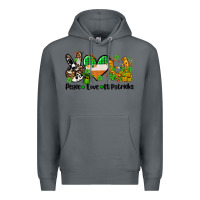 Rock peace love st patricks Premium Hoodie - AdoDesignShop