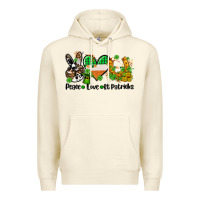 Sandshell peace love st patricks Premium Hoodie - AdoDesignShop