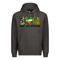Smoke peace love st patricks Premium Hoodie - AdoDesignShop