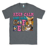 Charcoal Heather keep calm and make coffee Classic Tee - Zillion Design Studio