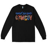 Black American cowboy Long Sleeve Tee - Zillion Design Studio