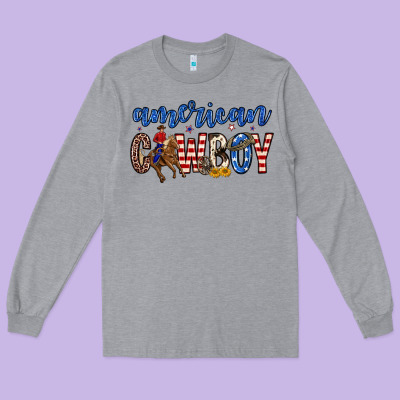 American Cowboy Long Sleeve Tee Designed By Zillion Design Studio