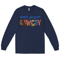 Navy American cowboy Long Sleeve Tee - Zillion Design Studio