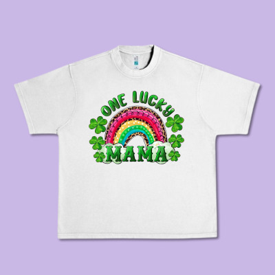 St Patricks Day One Lucky Mama Urban Heavy Tee Designed By Ranaportraitstore