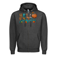 Charcoal Heather hello pumpkin Zipper Hoodie - HRA Design Shop
