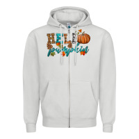 Dove Grey hello pumpkin Zipper Hoodie - HRA Design Shop