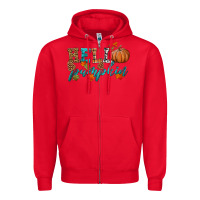 Red hello pumpkin Zipper Hoodie - HRA Design Shop