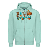 Seafoam hello pumpkin Zipper Hoodie - HRA Design Shop