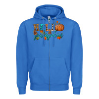 True Royal hello pumpkin Zipper Hoodie - HRA Design Shop