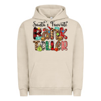 Pigment French Oak santa s favorite bank teller Urban Hoodie - MaliasSmallBusiness