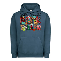 Pigment Midnight Navy santa s favorite bank teller Urban Hoodie - MaliasSmallBusiness