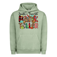 Pigment Oil Green santa s favorite bank teller Urban Hoodie - MaliasSmallBusiness