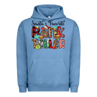 Pigment Pebble Blue santa s favorite bank teller Urban Hoodie - MaliasSmallBusiness