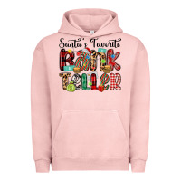 Pigment Salmon santa s favorite bank teller Urban Hoodie - MaliasSmallBusiness