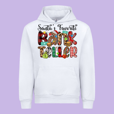 Santa S Favorite Bank Teller Urban Hoodie Designed By Maliassmallbusiness