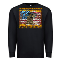 Black westerm usa army boots Premium Sweatshirt - Artiststas