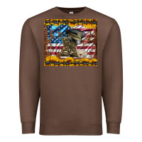 Chestnut westerm usa army boots Premium Sweatshirt - Artiststas