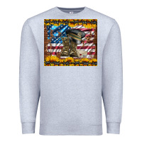 Heather Grey westerm usa army boots Premium Sweatshirt - Artiststas