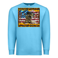 Ocean Blue westerm usa army boots Premium Sweatshirt - Artiststas