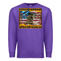 Purple westerm usa army boots Premium Sweatshirt - Artiststas