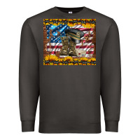 Smoke westerm usa army boots Premium Sweatshirt - Artiststas