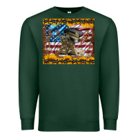 Sports Green westerm usa army boots Premium Sweatshirt - Artiststas