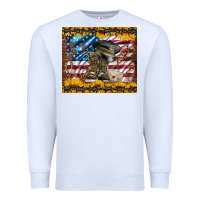 White westerm usa army boots Premium Sweatshirt - Artiststas
