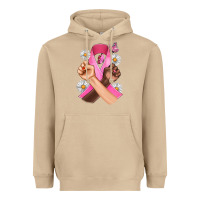 Mushroom Breast Cancer Fist Daisy Butterfly Heavyweight Hoodie - Artiststas
