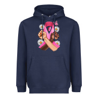 Breast Cancer Fist Daisy Butterfly Heavyweight Hoodie | Teevron