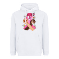 White Breast Cancer Fist Daisy Butterfly Heavyweight Hoodie - Artiststas