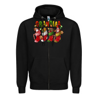 Black christmas grandma Zipper Hoodie - FaDigitalArtStudio