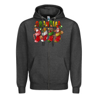 Charcoal Heather christmas grandma Zipper Hoodie - FaDigitalArtStudio