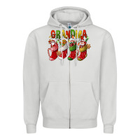Dove Grey christmas grandma Zipper Hoodie - FaDigitalArtStudio