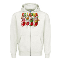 Oatmeal Heather christmas grandma Zipper Hoodie - FaDigitalArtStudio
