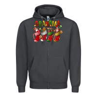 Smoke christmas grandma Zipper Hoodie - FaDigitalArtStudio