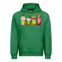Emerald Christmas characters coffee cups Urban Hoodie - MaliasSmallBusiness