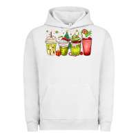 Pigment Lunar Rock Christmas characters coffee cups Urban Hoodie - MaliasSmallBusiness
