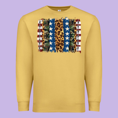 Usa Army Pattern Brushstroke Premium Sweatshirt Designed By Artiststas