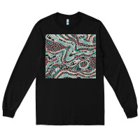 Black pink and turquoise cowhide and leopard Long Sleeve Tee - RanaPortraitStore